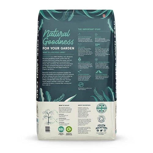 Twin Pack RocketGro Peat-Free Luscious Lawn Feed 50L 4 Twin Pack RocketGro Peat-Free Luscious Lawn Feed 50L - Image 2