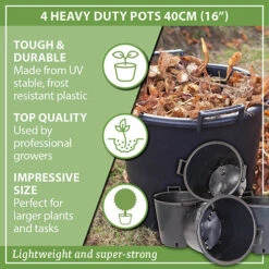 4 Heavy Duty Pots 40cm (16in) 12 4 Heavy Duty Pots 40cm (16in) -Garden Bulbs Store 130011 4