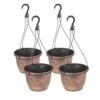 Set Of 4 'Acorn' Hanging Baskets 25cm (10in) Copper-Tone -Garden Bulbs Store 130363