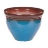 Ceramic Look Planter 39.5cm (15.5in) Mottled Blue 2 Ceramic Look Planter 39.5cm (15.5in) Mottled Blue -Garden Bulbs Store 130389