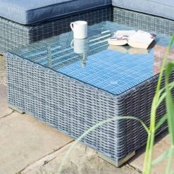 Vienna Lounger Set Grey Weave -Garden Bulbs Store 160289 3