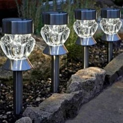 Crystal Stainless Steel Light - 4 Pack -Garden Bulbs Store 160612 3