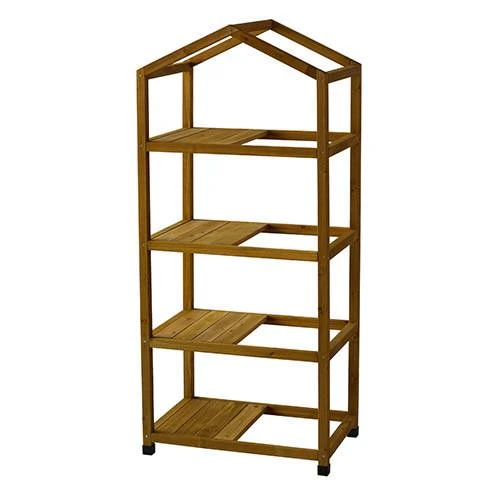 Wooden Greenhouse Nursery & PE Cover - Natural 4 Wooden Greenhouse Nursery & PE Cover - Natural - Image 2