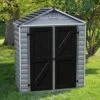 Palram 6x3 Skylight Grey Deco Apex Shed -Garden Bulbs Store 160732