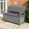 Alderley Rattan Storage Bench -Garden Bulbs Store 160748