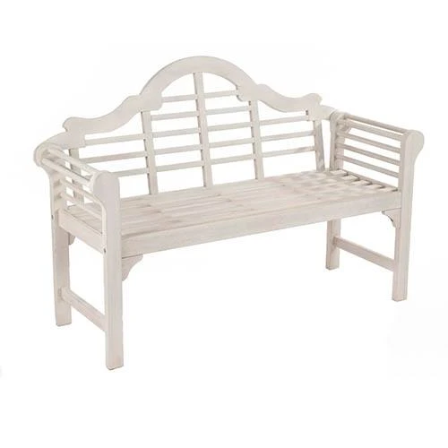 Lutyens Style Bench - Forest White 4 Lutyens Style Bench - Forest White - Image 2