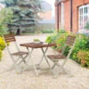 Two Tone Burley Hardwood Bistro Set -Garden Bulbs Store 161251