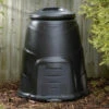 Black Compost Bin With Base Plate - 220 Litre -Garden Bulbs Store 161315