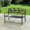 Strong Galloping Horses Garden Bench 2 Strong Galloping Horses Garden Bench -Garden Bulbs Store 161320