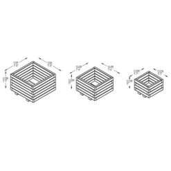 Kendal Square Planter - Set Of 3 7 Kendal Square Planter - Set Of 3 -Garden Bulbs Store 161360 2