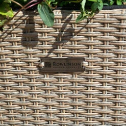 Square Rattan Planter In Natural Weave-Pack Of 2 -Garden Bulbs Store 161441 2