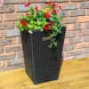 Square Rattan Planter In Black Weave-Pack Of 2 1 Square Rattan Planter In Black Weave-Pack Of 2 -Garden Bulbs Store 161442