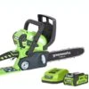 Greenworks 40v 30cm (12") Chainsaw With 2Ah Battery And Charger -Garden Bulbs Store 180284