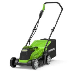 Greenworks 24 Volt 33cm Cordless Rotary Mower With Line Trimmer, Battery & Charger 7 Greenworks 24 Volt 33cm Cordless Rotary Mower With Line Trimmer, Battery & Charger -Garden Bulbs Store 180392 2